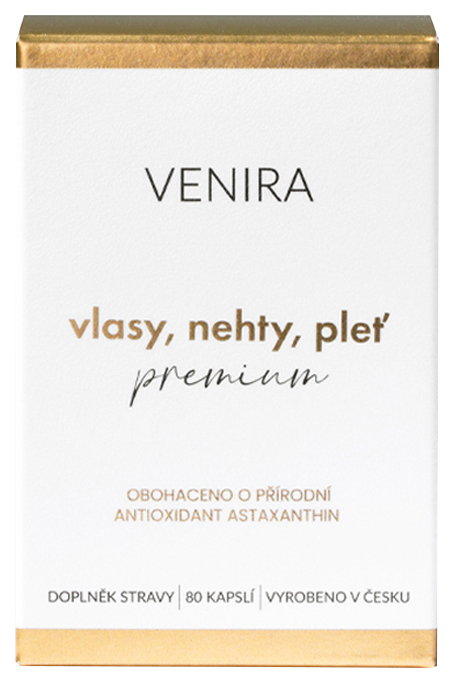 Zobrazit detail výrobku Venira Kapsle pro vlasy, nehty a pleť 40 denní kůra Premium 80 kapslí