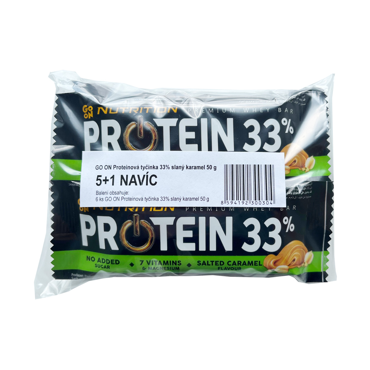 Zobrazit detail výrobku Vieste Proteinová tyčinka Go on 33% slaný karamel 50 g 5+1 navíc