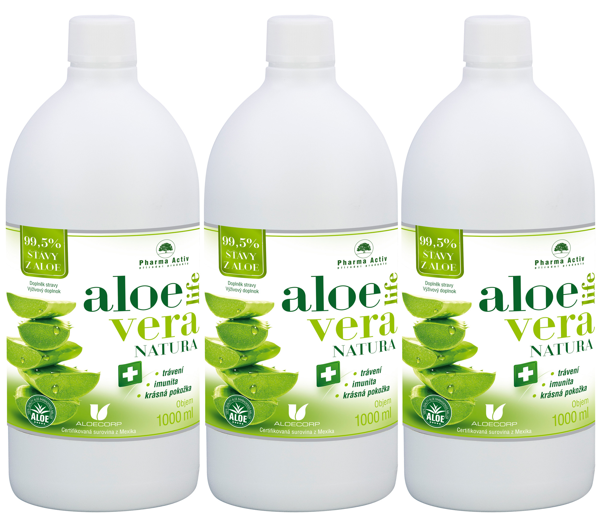 Pharma Activ AloeVeraLife NATURA 3 x 1000 ml 2 + 1 set