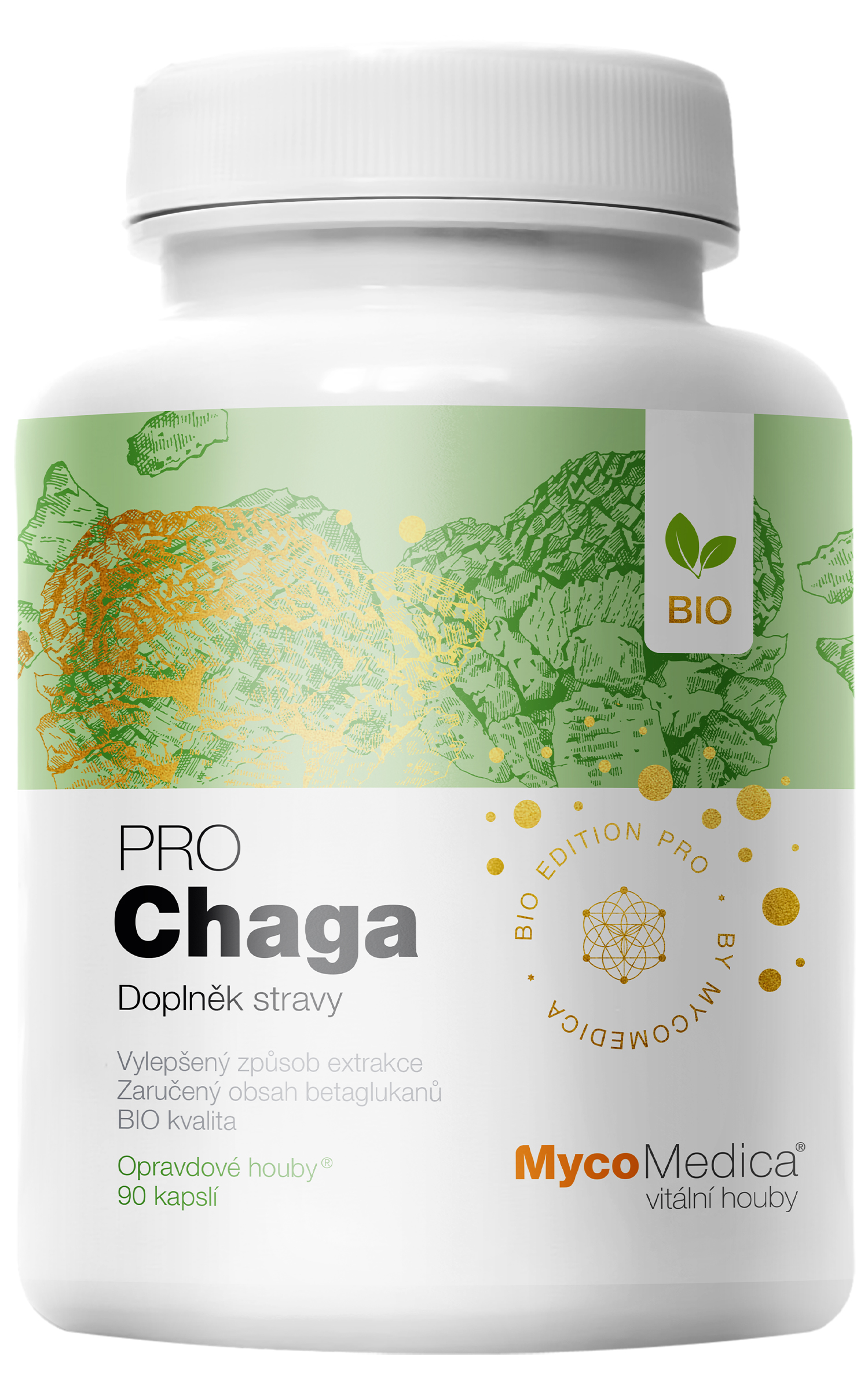 MycoMedica BIO CHAGA PRO 90 kapslí