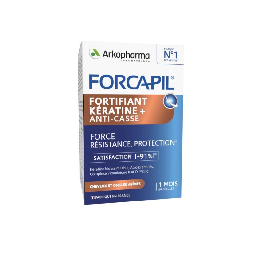 Forcapil FORCAPIL FORTIFIANT KERATIN - síla, odolnost a ochrana pro vlasy a nehty 60 kapslí