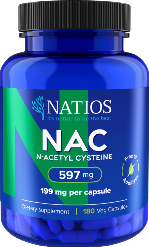 Natios N-Acetyl Cysteine, NAC 199 mg 180 vegánskych kapsúl