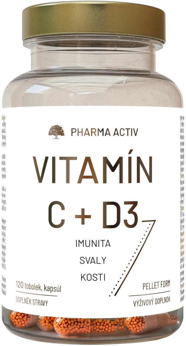 Pharma Activ Vitamín C + D3 120 kapsúl
