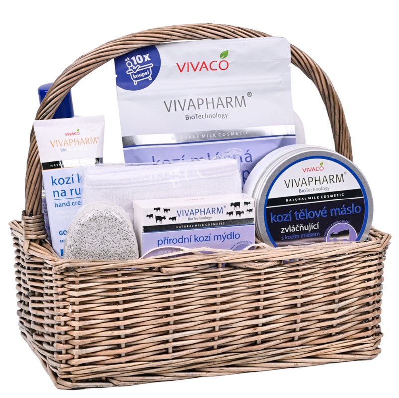 Vivaco Darčekový kôš kozmetiky s kozím mliekom