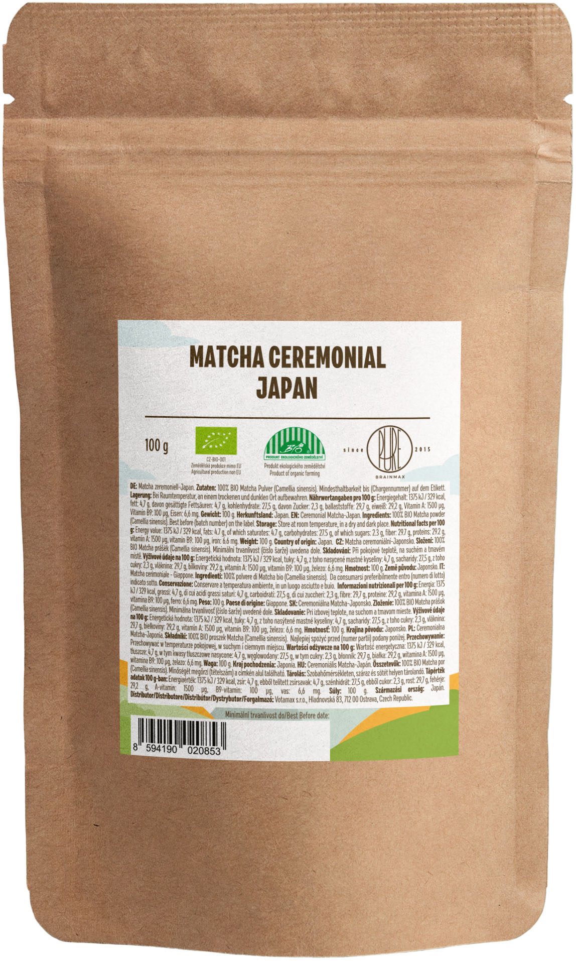 BrainMax Pure Matcha Ceremonial Japan BIO 100 g