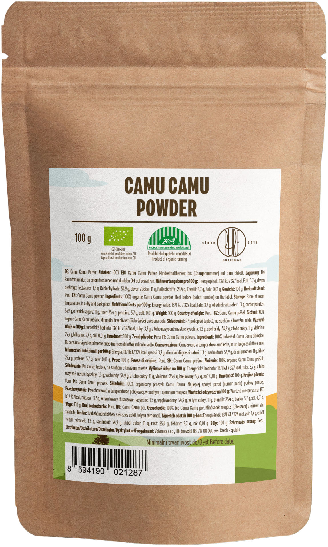 Brainmax Pure Camu Camu BIO prášek 100g
