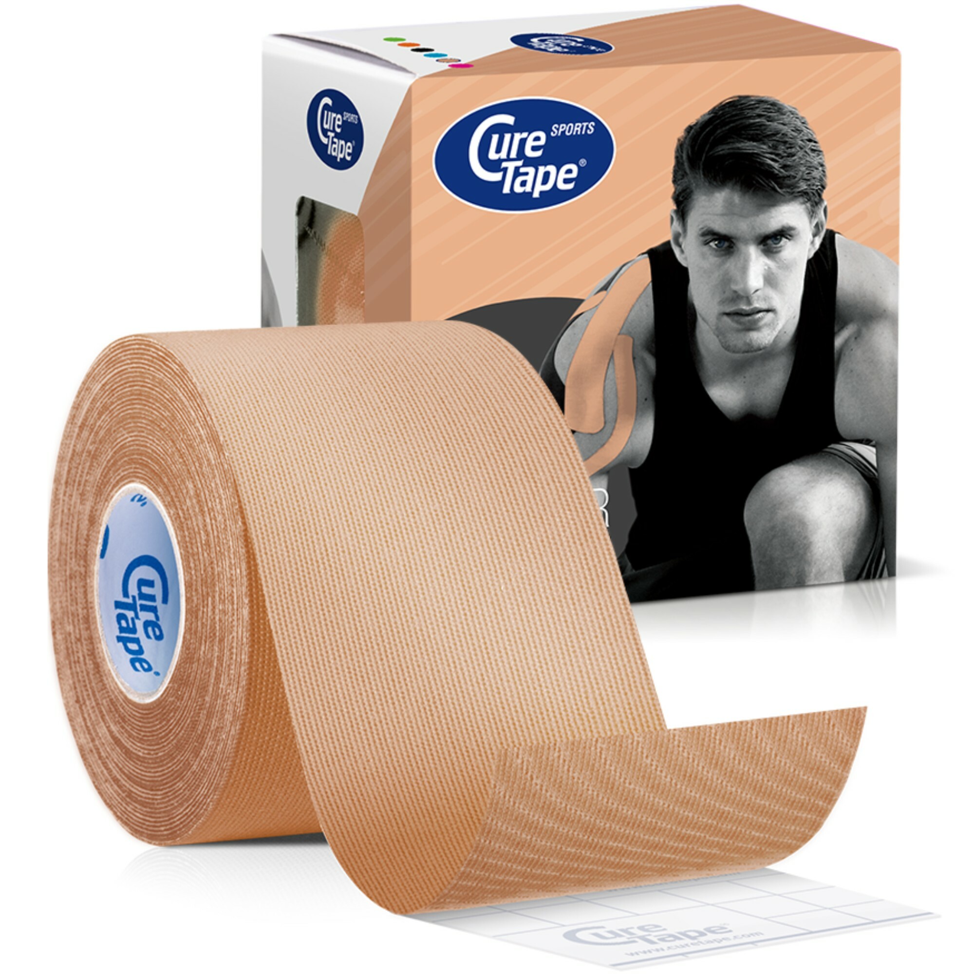 CureTape Kineziologický tejp Sports Beige 5 cm x 5 m