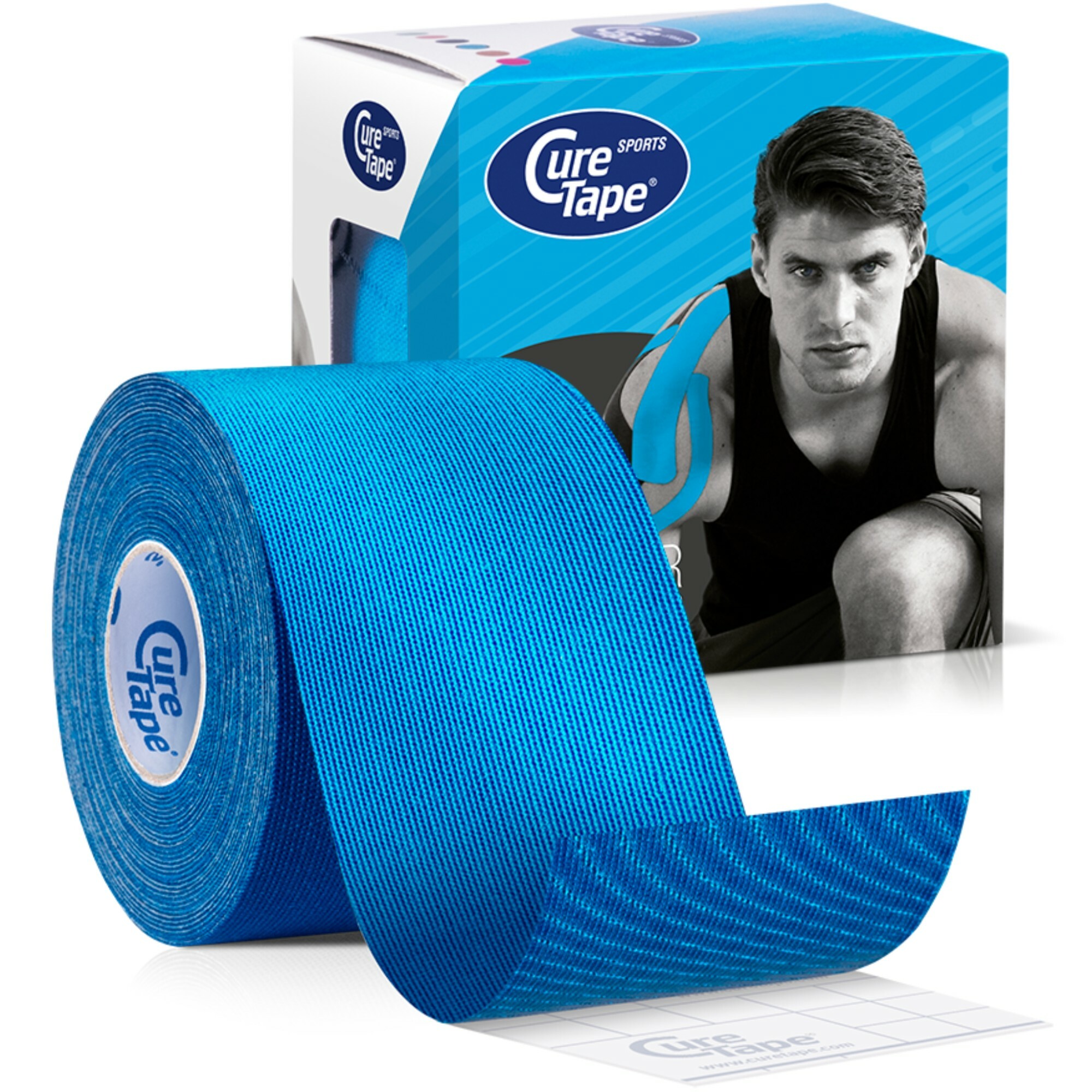 CureTape Kineziologický tejp Sports Blue 5 cm x 5 m