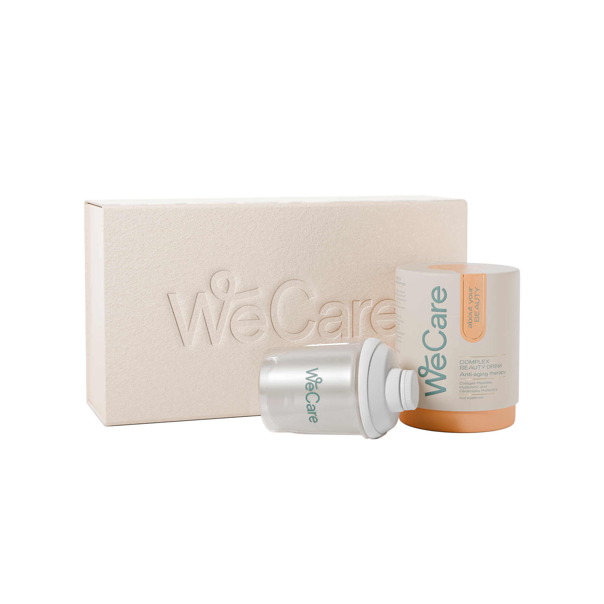 WeCare Darčeková sada Beauty tubus 28 sáčkov + Shaker