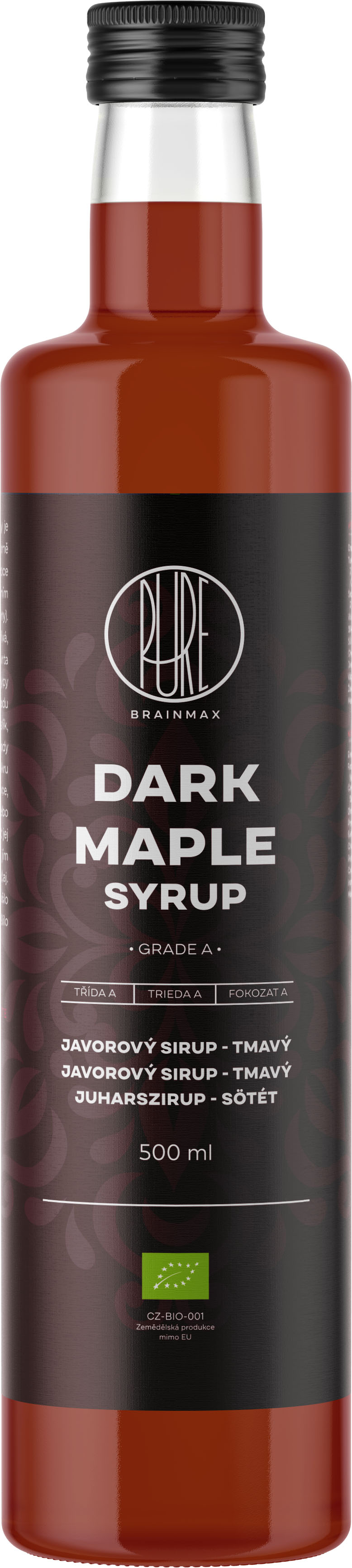 BrainMax Pure Javorový sirup Grade A - tmavý BIO, 500ml