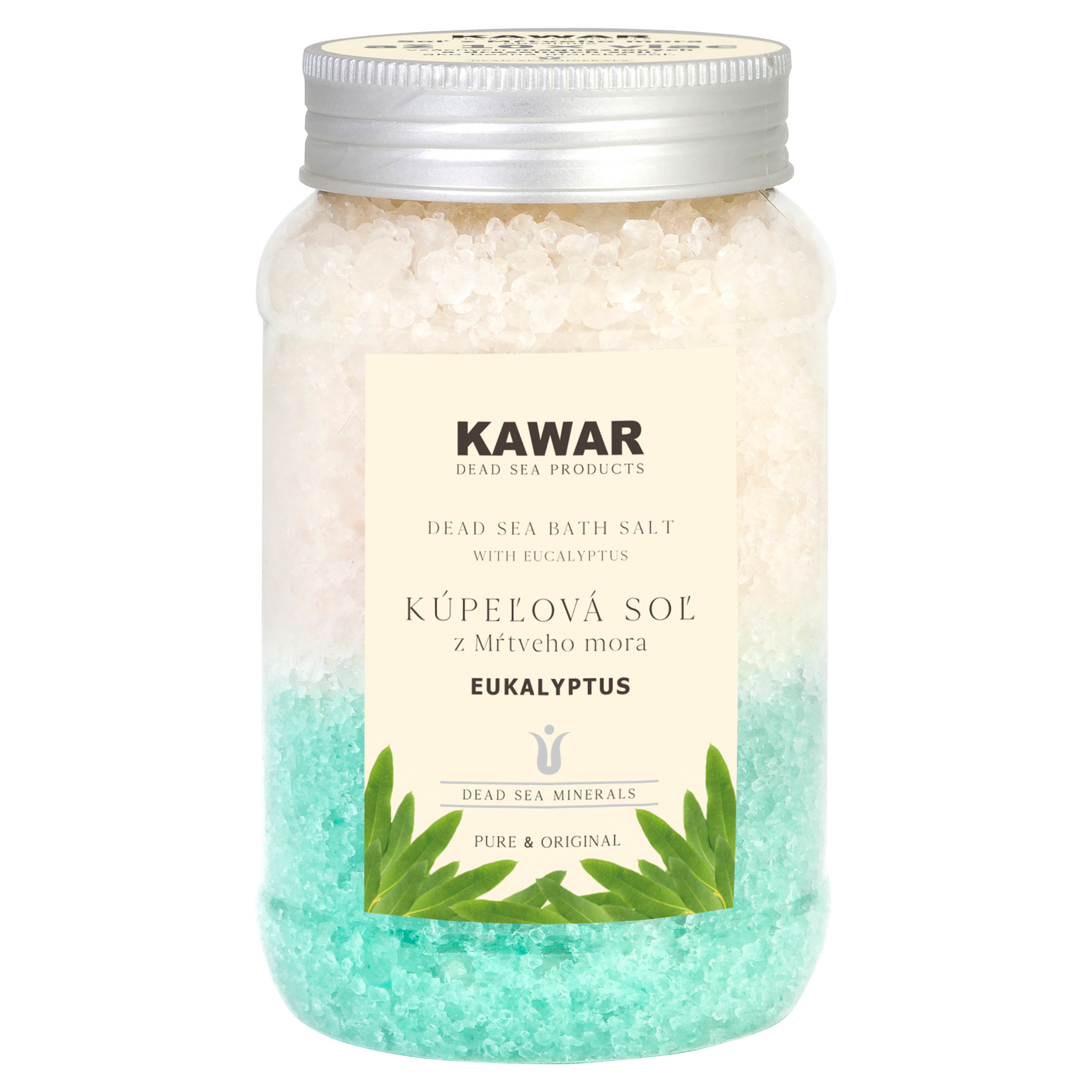 Kawar Kúpeľová soľ z Mŕtveho mora - Eukalyptus 500 g