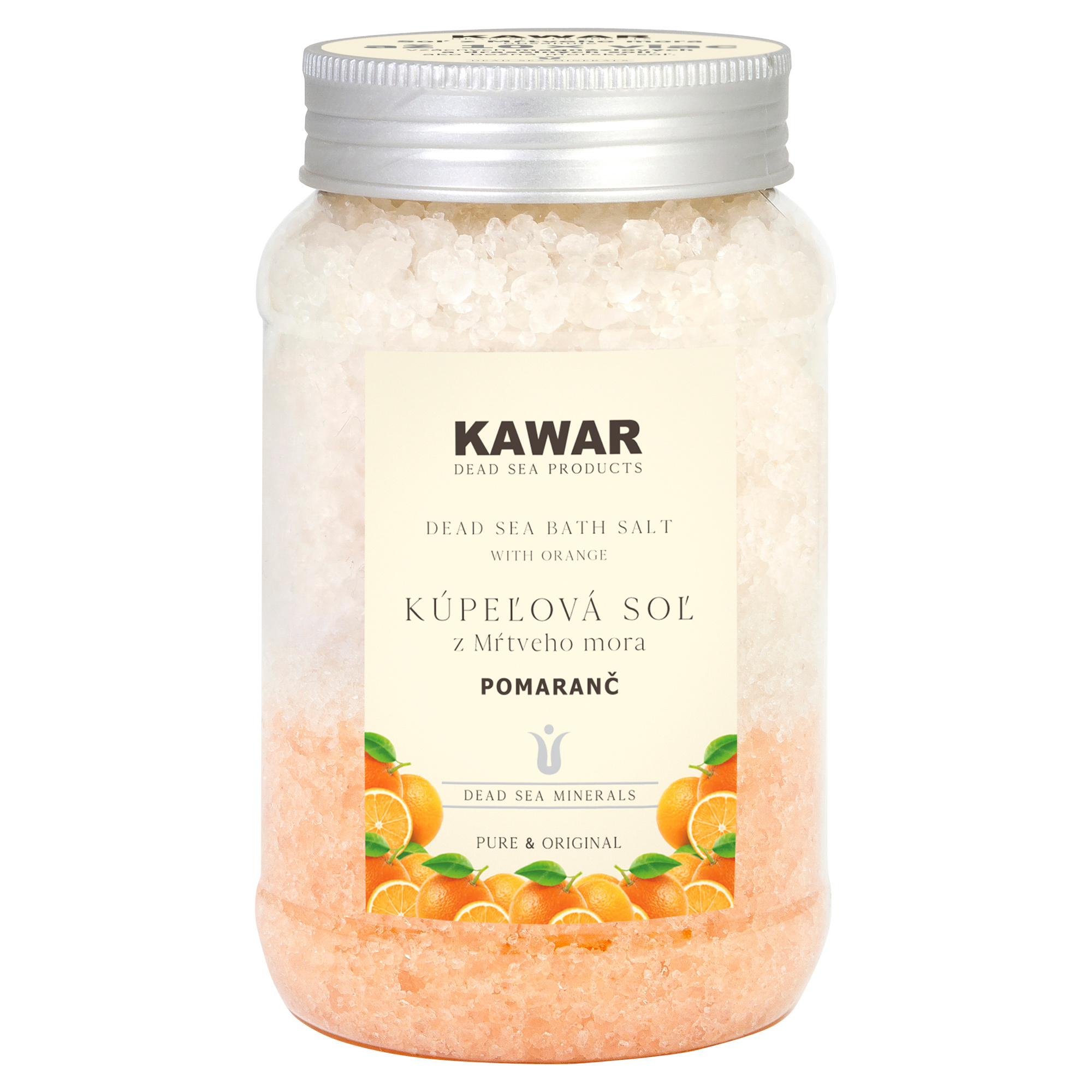 Kawar Kúpeľová soľ z Mŕtveho mora - Pomaranč 500 g
