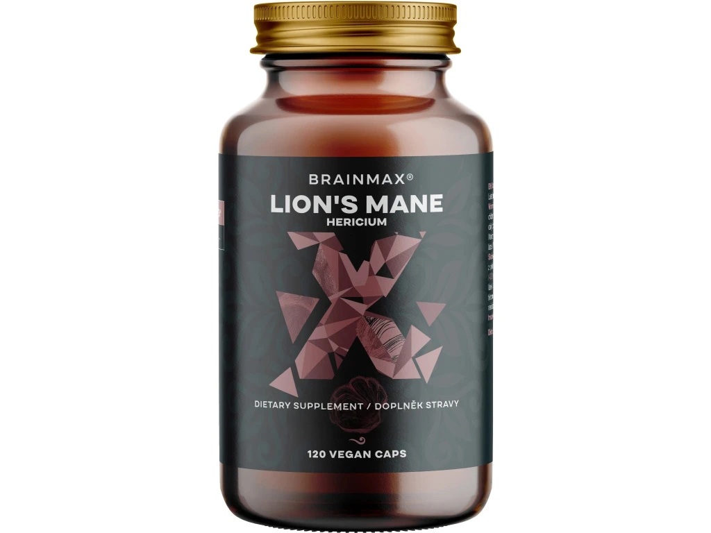 BrainMax Lion`s Mane - Hericium 120 kapslí