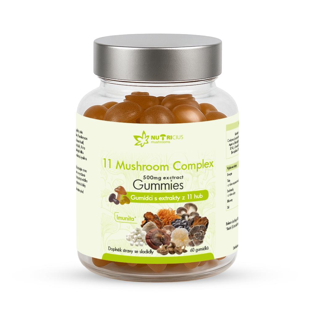 Nutricius 11 Mushroom Complex gummies 500 mg 60 kusov