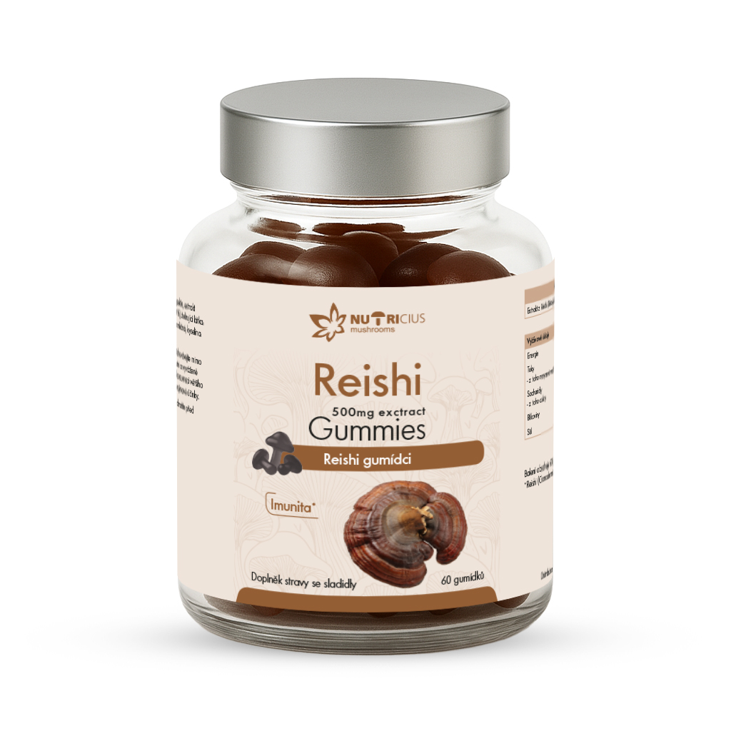 Nutricius Reishi gummies 500 mg 60 kusov