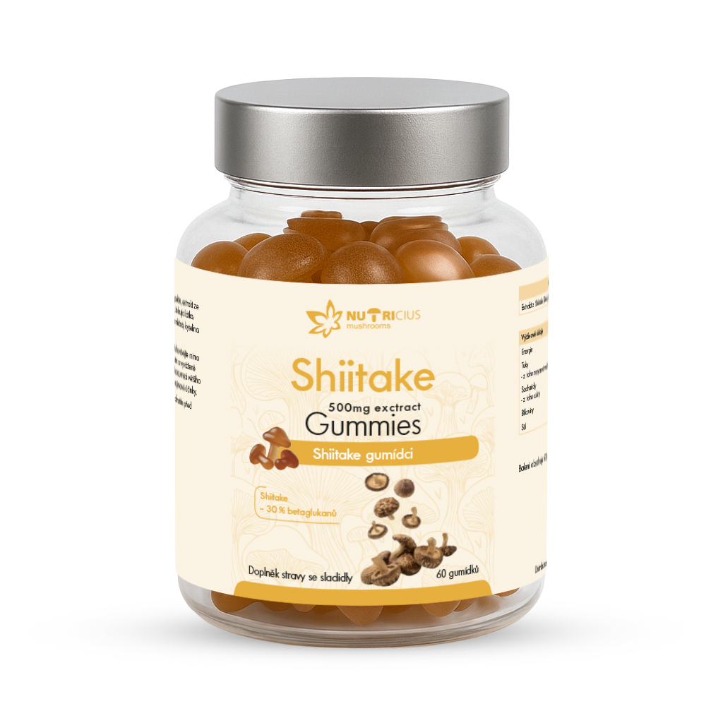 Nutricius Shiitake gummies 500 mg 60 kusov