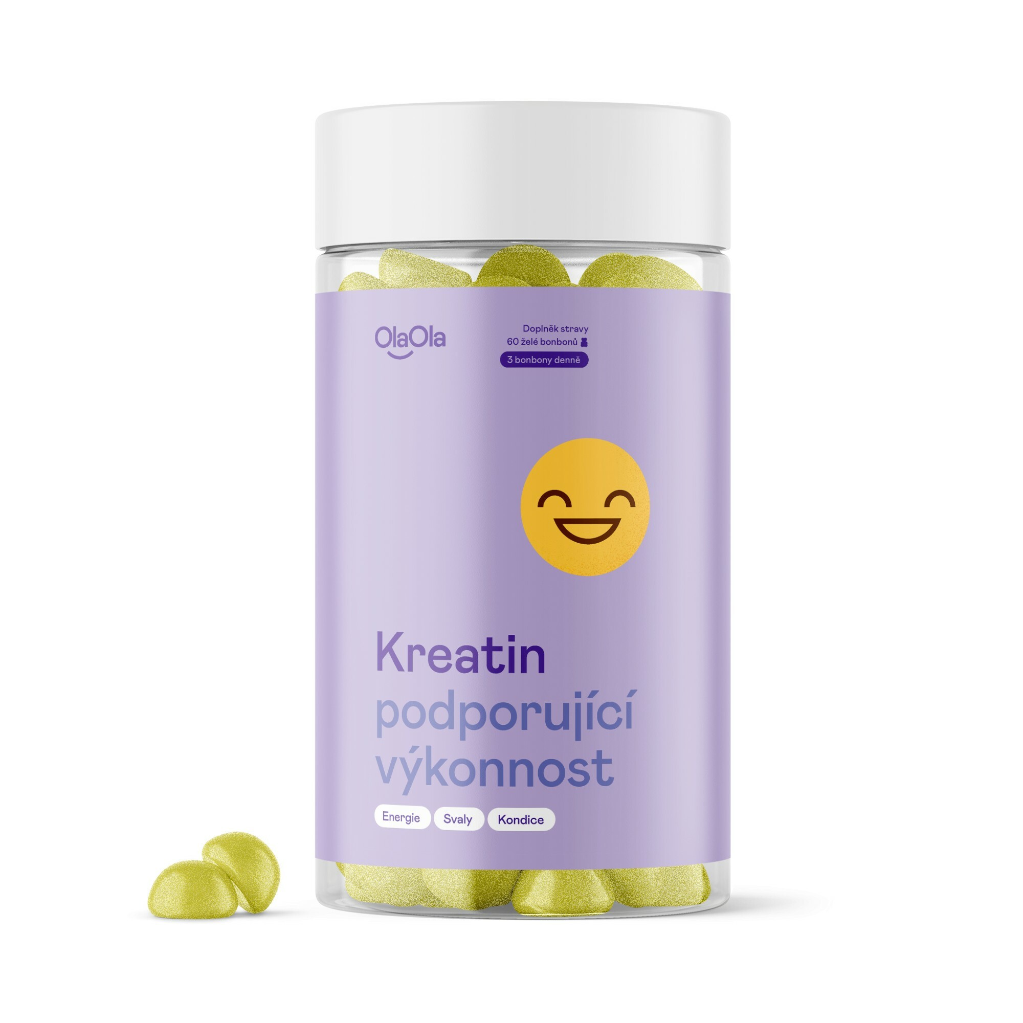 OlaOla Želé kreatín podporujúce výkonnosť 60 cukríkov