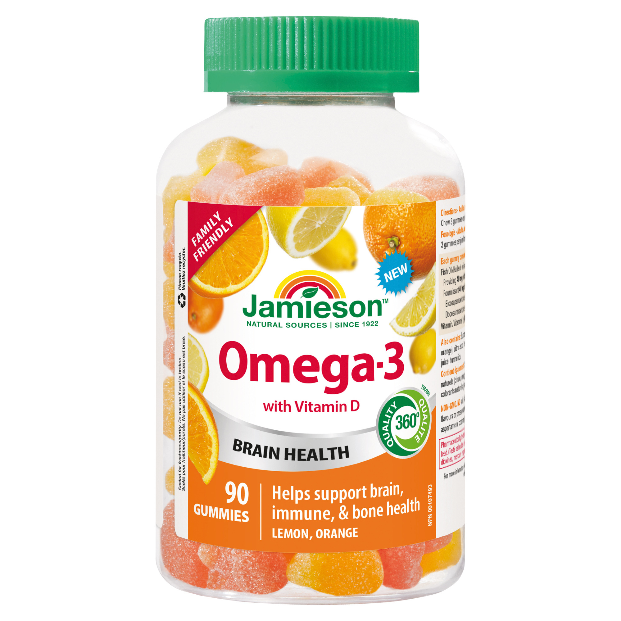 Jamieson Omega-3 Gummies 90 želé pastiliek