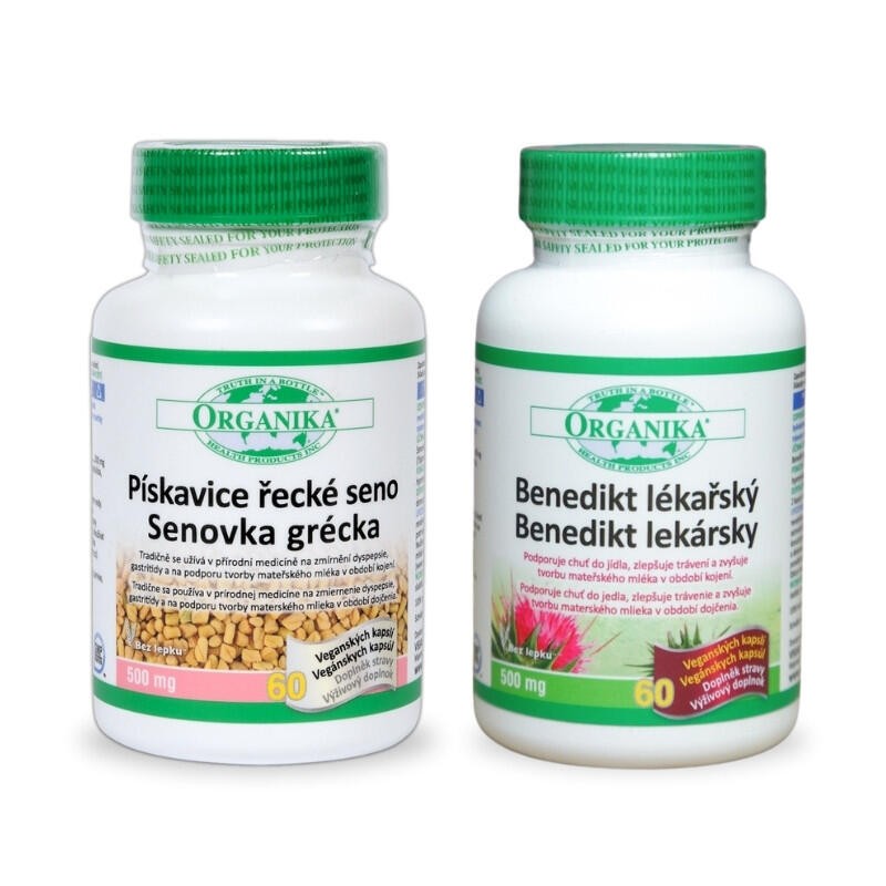 Organika Benedikt lekársky + Pískavica grécke seno 2 x 60 kapsúl