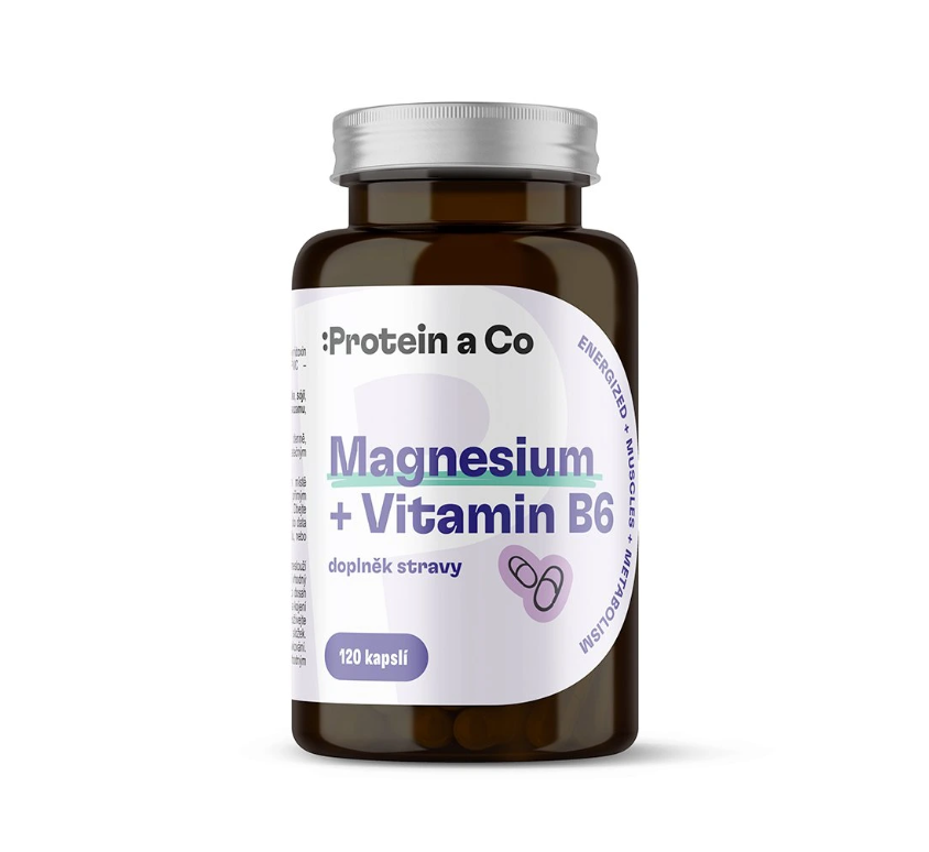 Protein a Co Magnesium bisglycinát + B6 v kapsuliach 120 kapslí