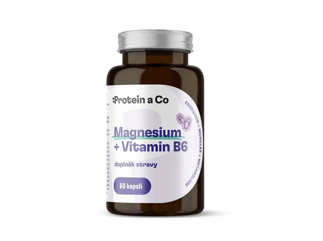 Protein a Co Magnesium bisglycinát + B6 v kapsuliach 60 kapslí