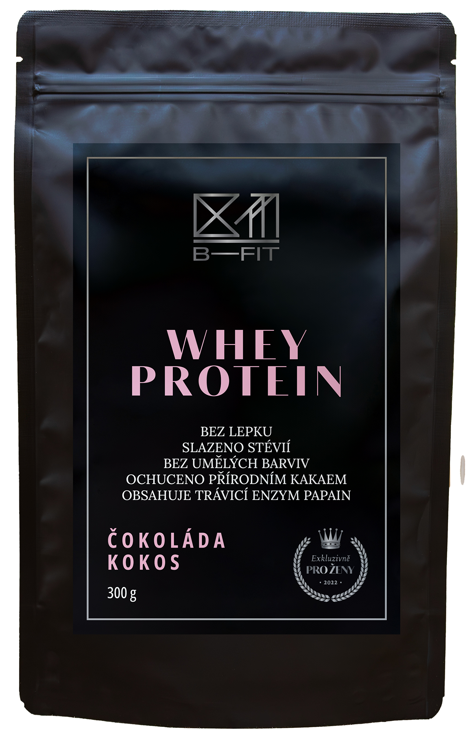 B-Fit Club Srvátkový proteín Exclusive Čokoláda - Kokos 300 g
