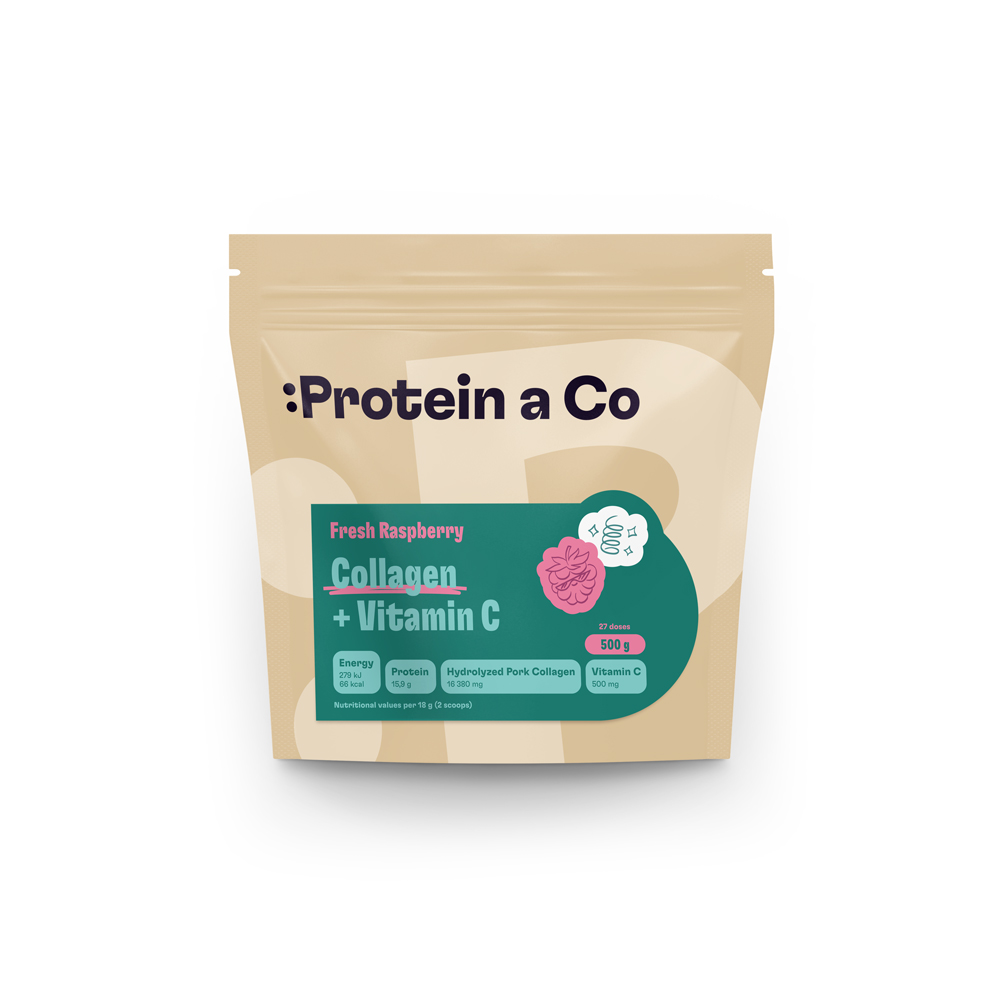 Protein a Co Kolagén + Vitamín C - Fresh malina 500 g