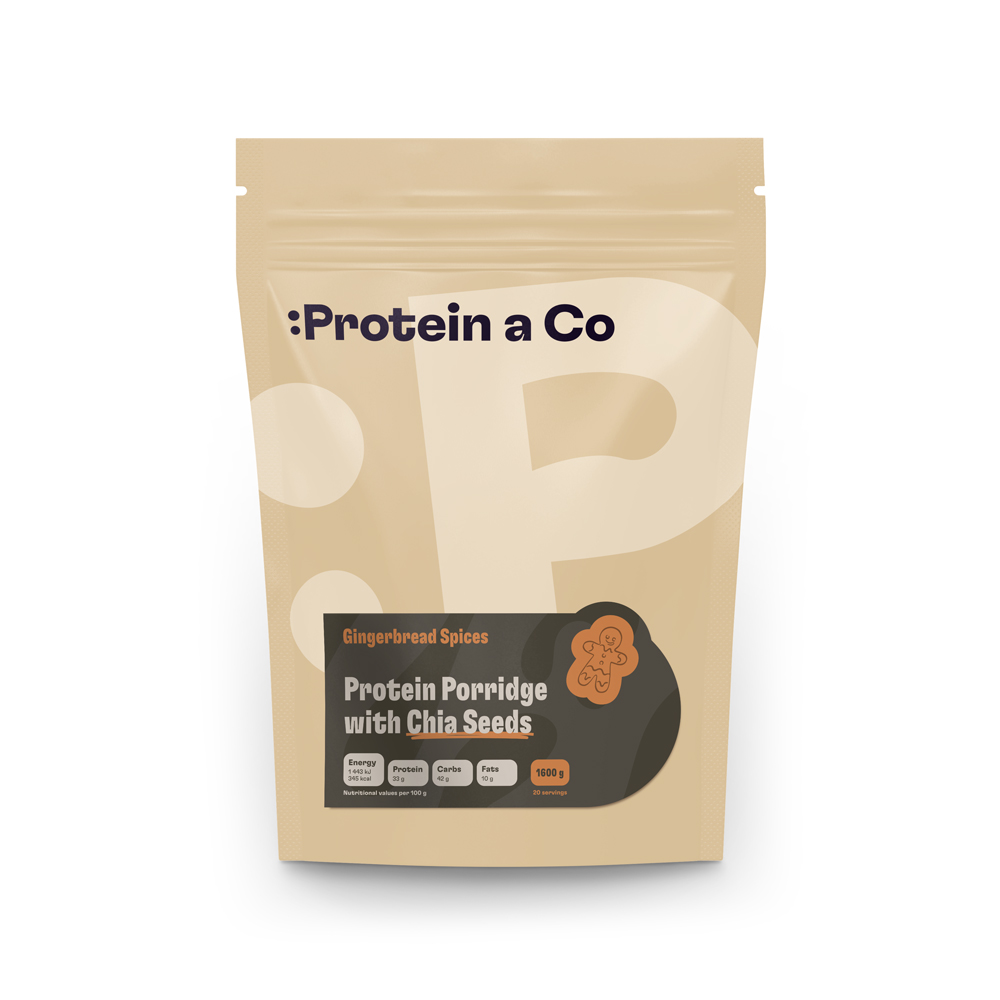 Protein a Co Proteínová kaša s chia - Gingerbread Spices 1 600 g