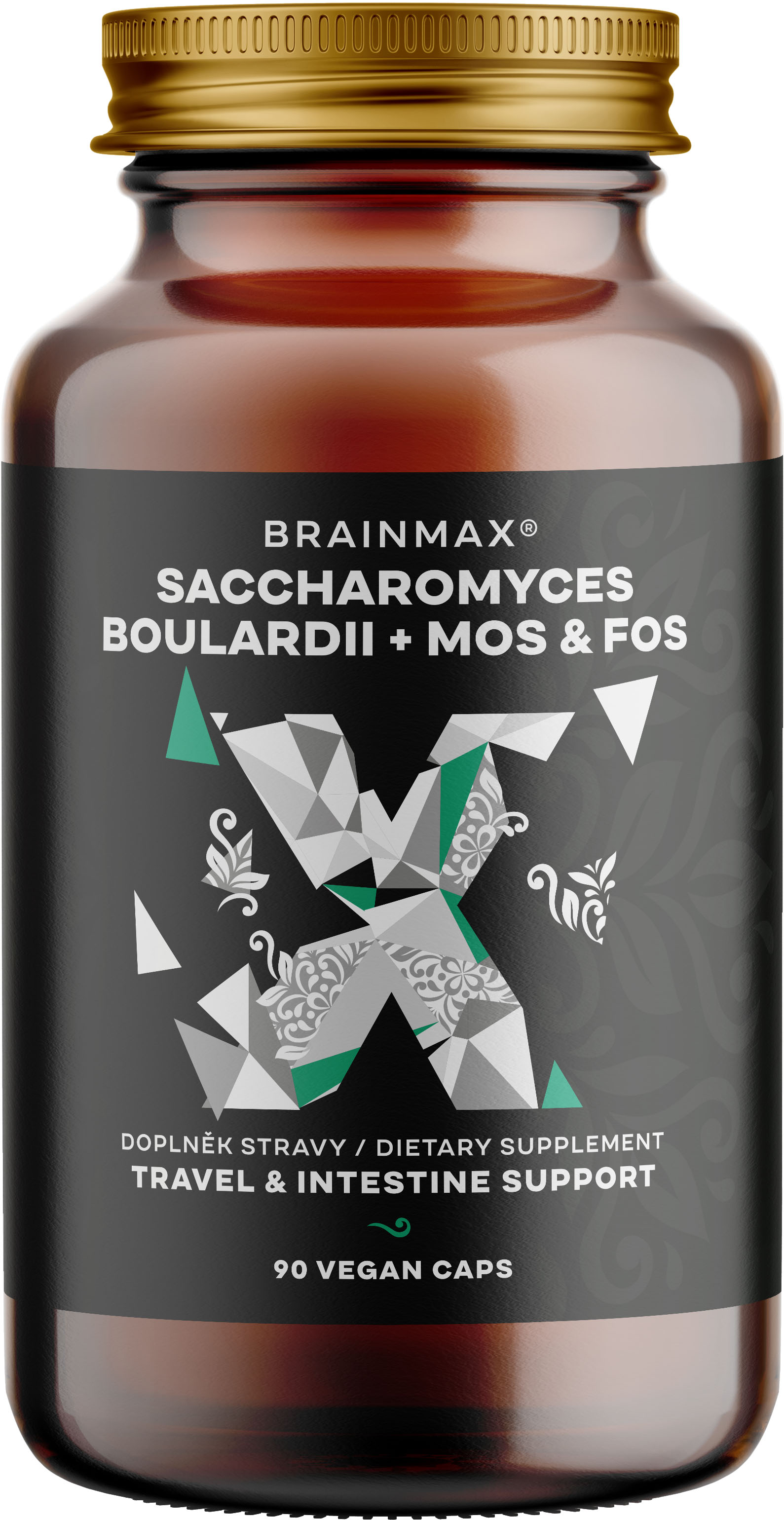 BrainMax Saccharomyces boulardii - Cestovní probiotika 90 kapslí