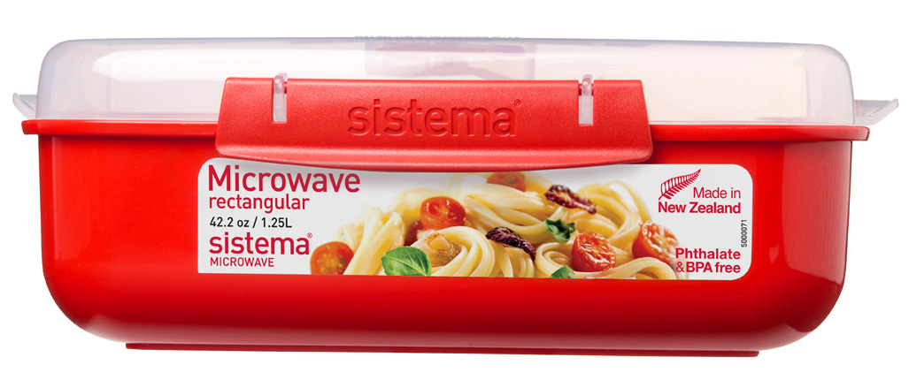 Sistema Microwave box na ohřev jídla 1,25 l červená
