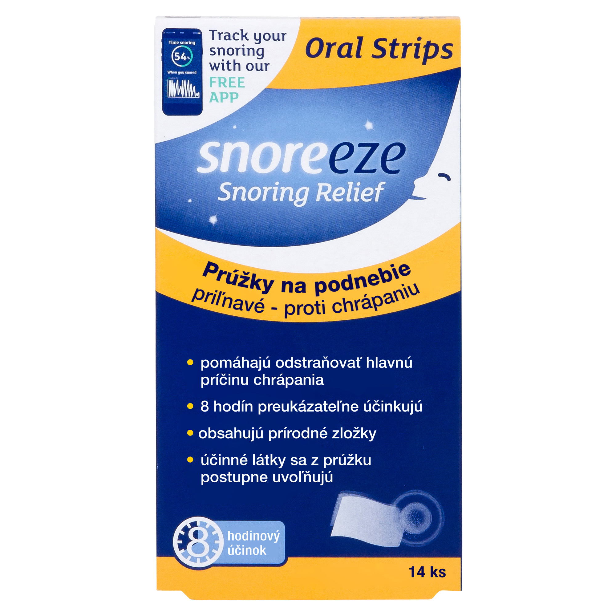 Snoreeze Proužky na podnebí proti chrápání 14 kusů
