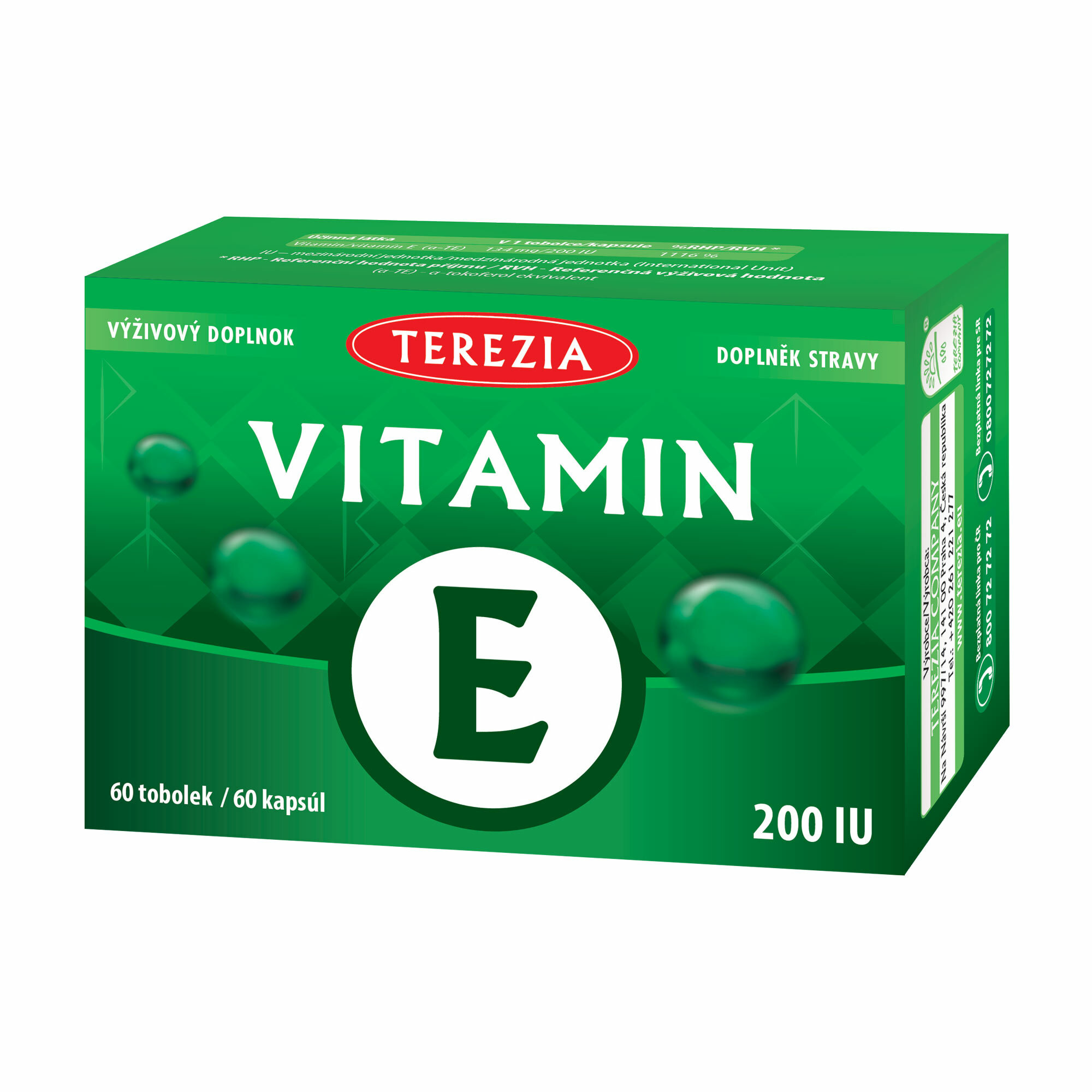Terezia Company Vitamín E 200 IU 60 kapsúl