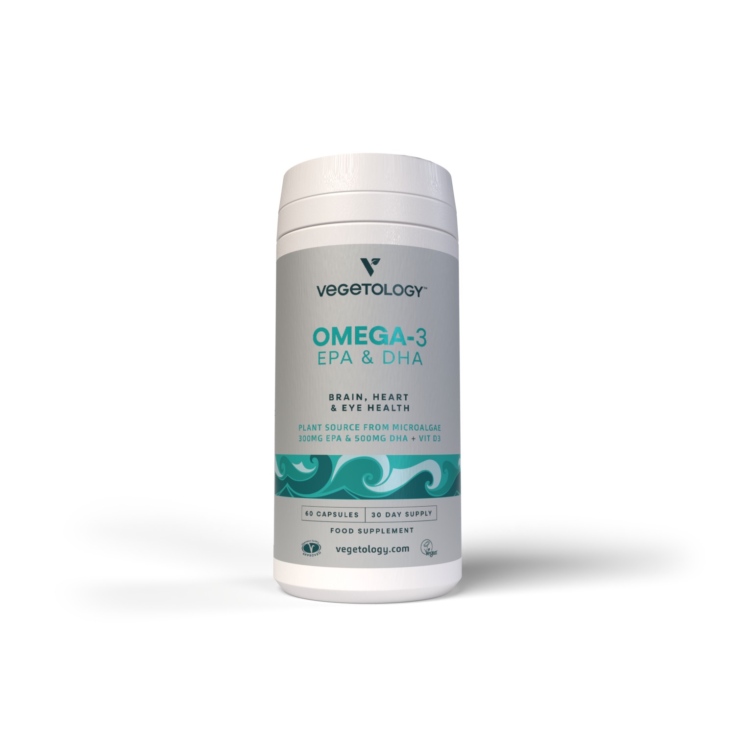 Vegetology Omega-3 EPA a DHA + D3 60 kapsúl