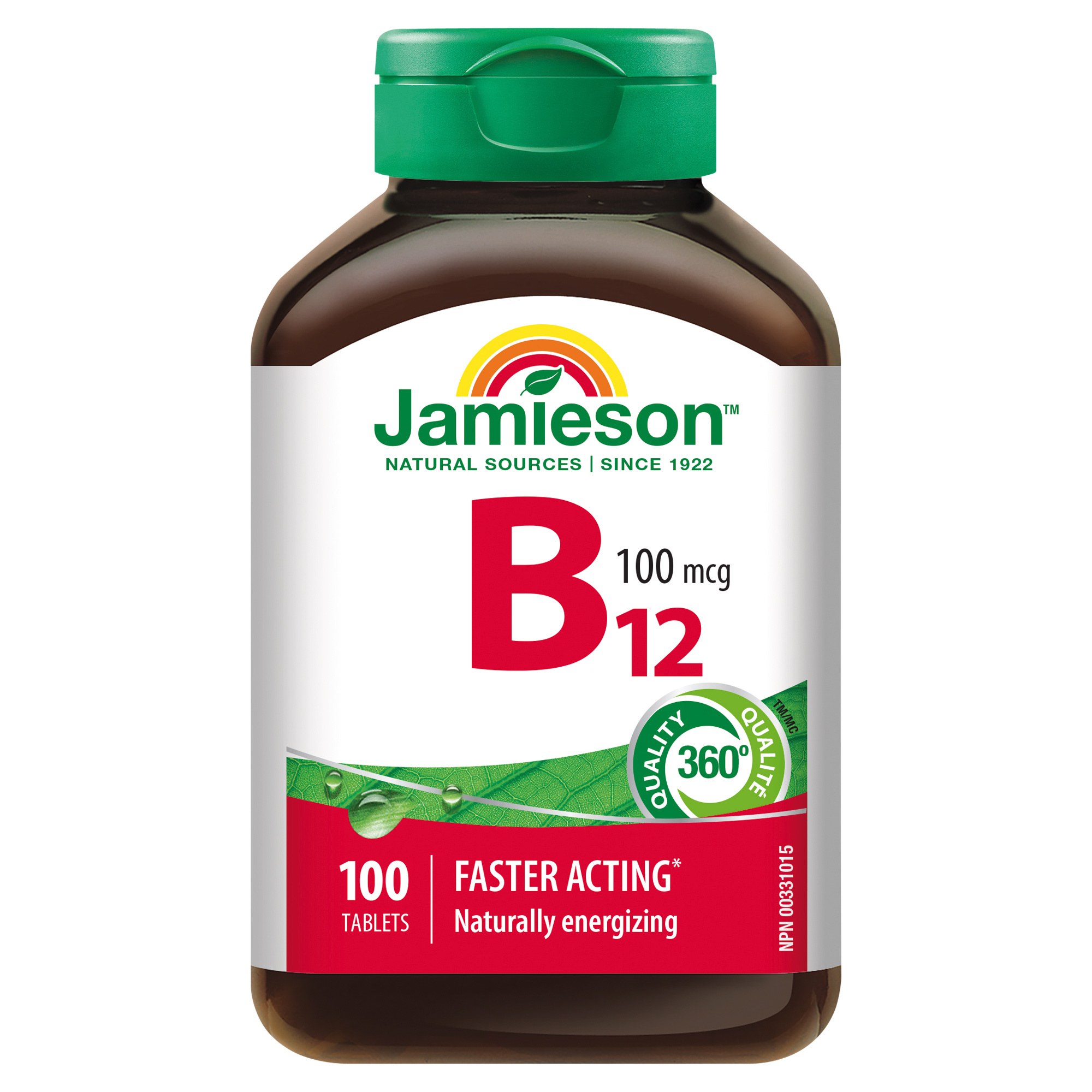 Jamieson Vitamín B12 Methylkobalamin 100 μg 100 tablet