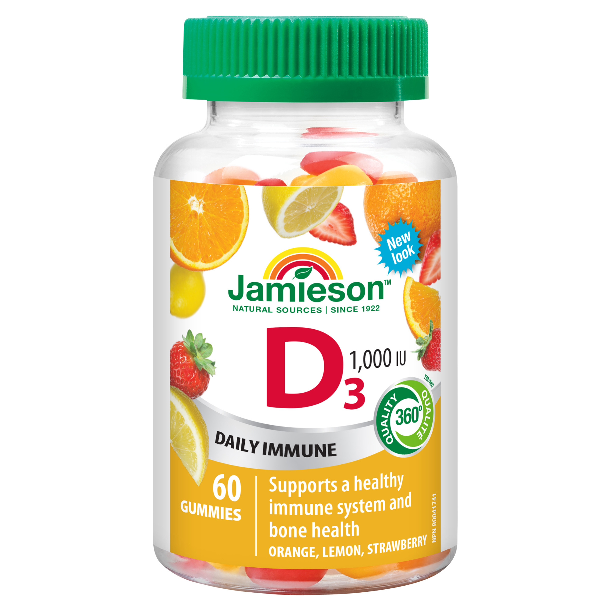 Jamieson Vitamín D3 1000 IU 60 želé pastilek