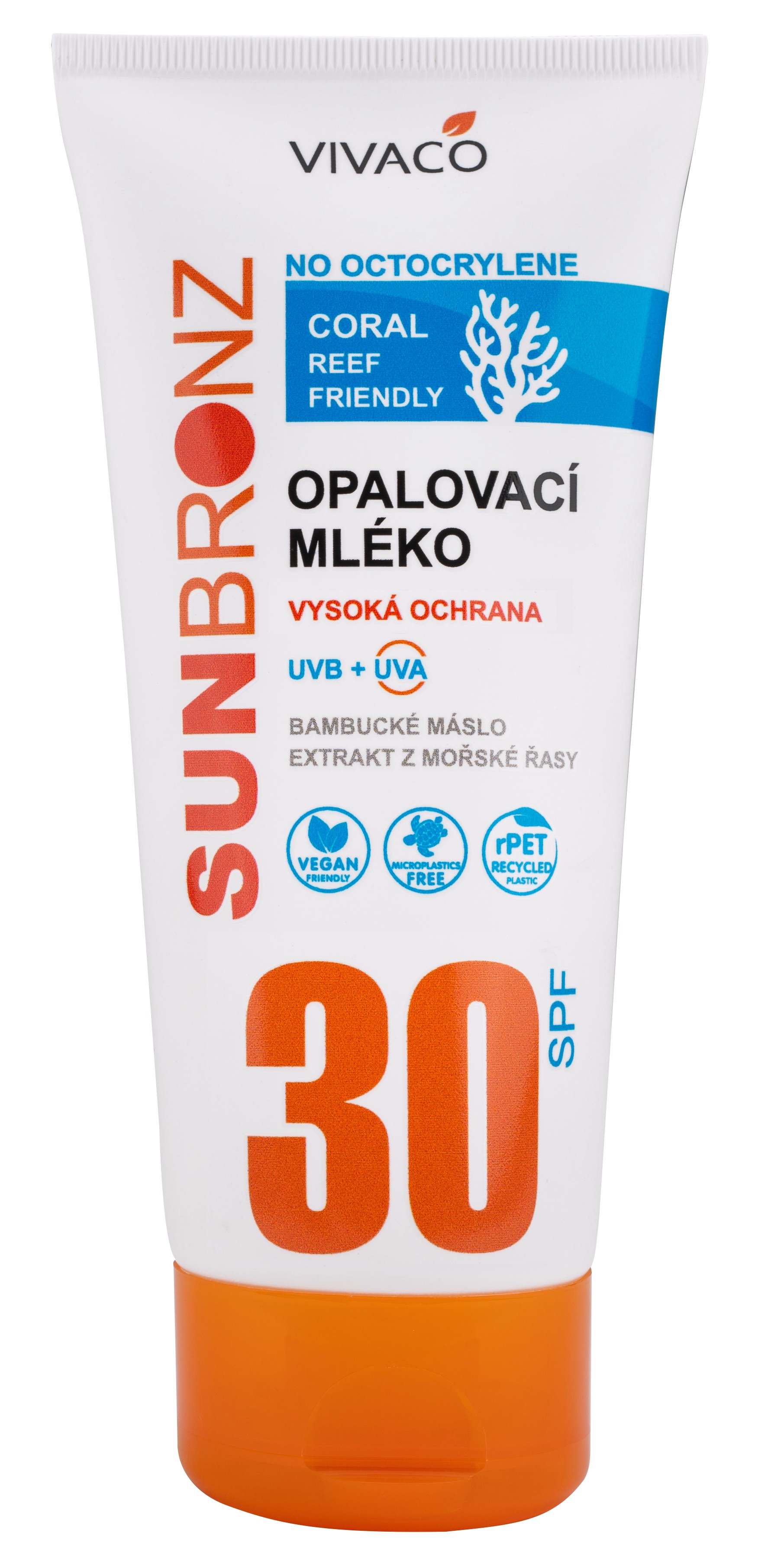 Vivaco Opalovací mléko bez octocrylenu SPF 30 - Coral friendly 200 ml