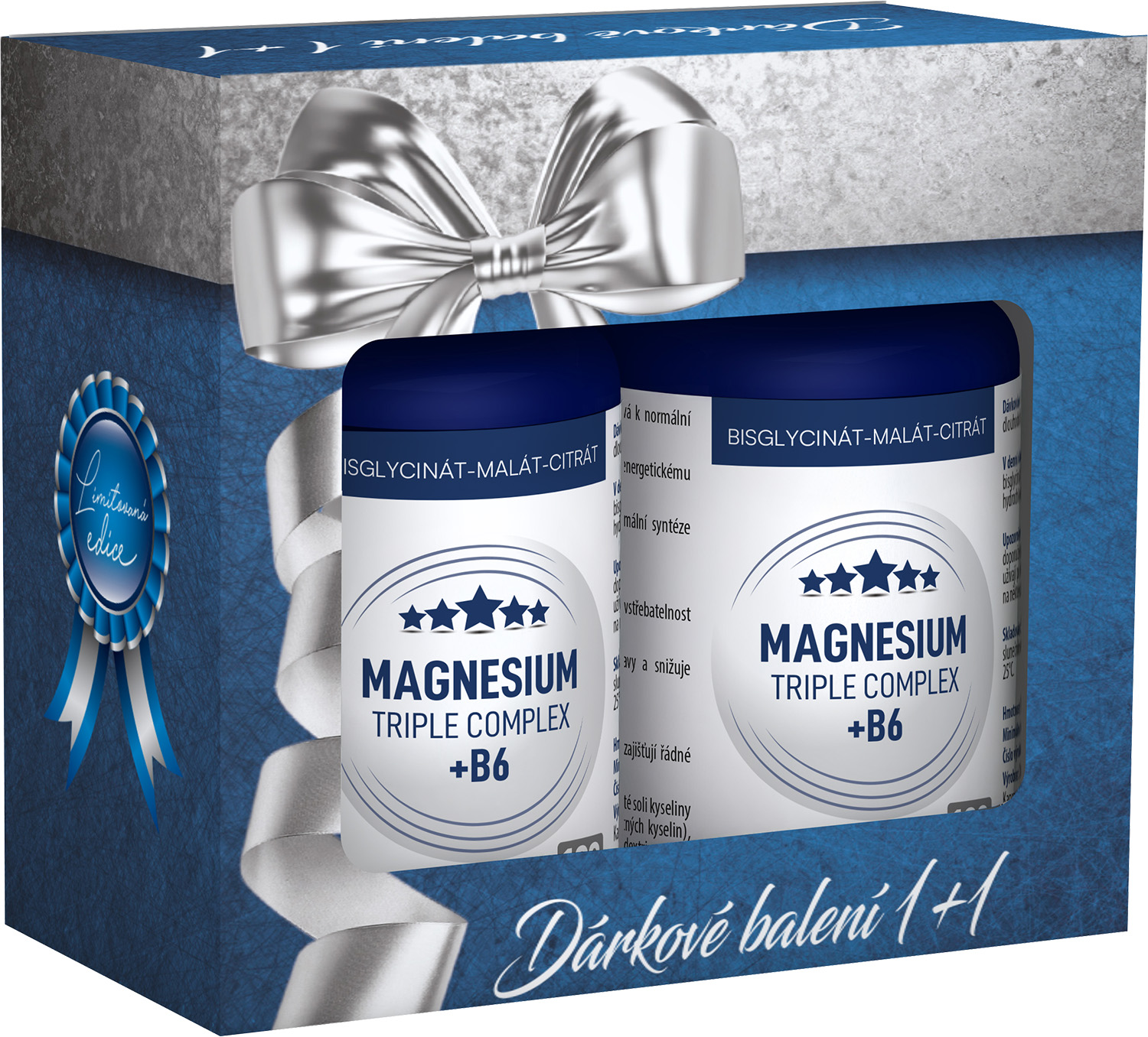 CLINICAL Magnesium triple complex + B6 2 x 100 kapslí + DÁRKOVÉ balení