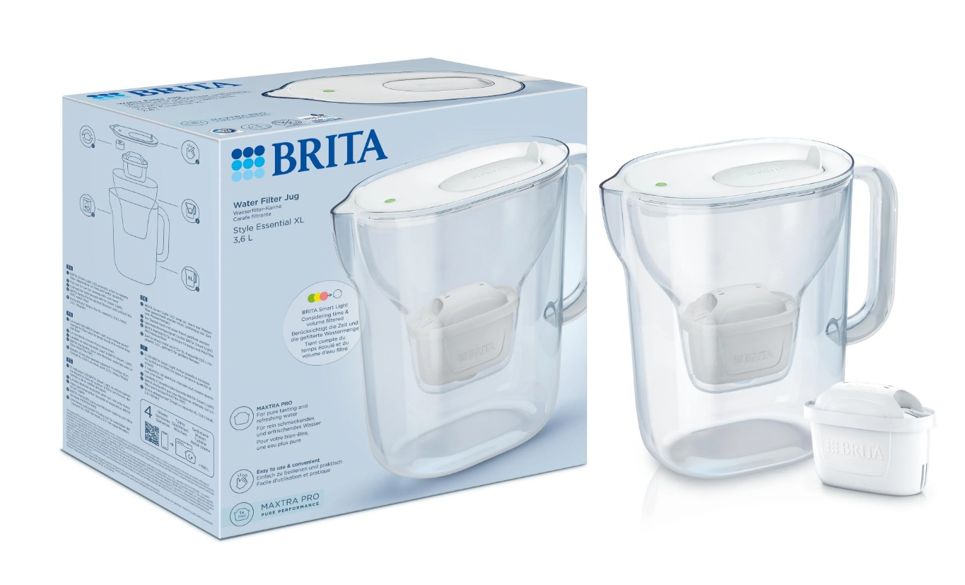 Brita Filtrační konvice Style Essential XL 3,6 l Bílá + Filtr