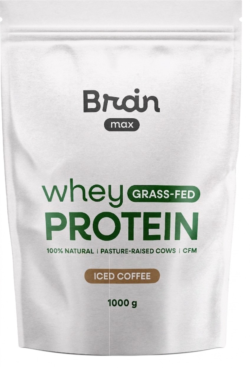 BrainMax Grass-fed Whey Protein, Ledová káva, 1000 g