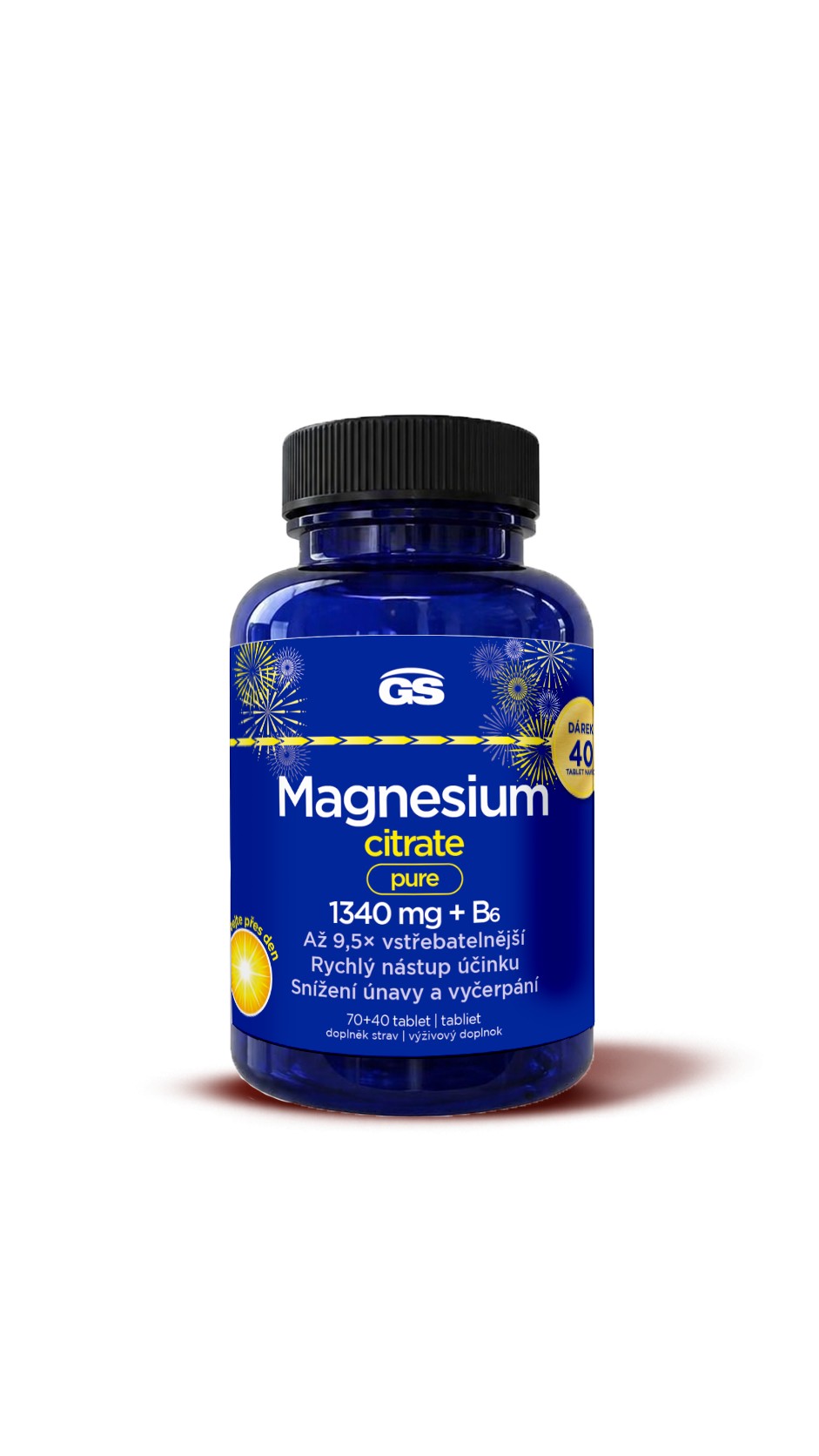 GS Magnesium citrate pure 1340mg+B6 tbl.70+40 dár.