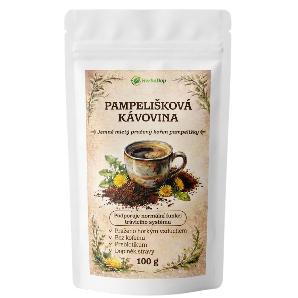 HerbaDop Pampelišková kávovina - jemně mletá 100 g