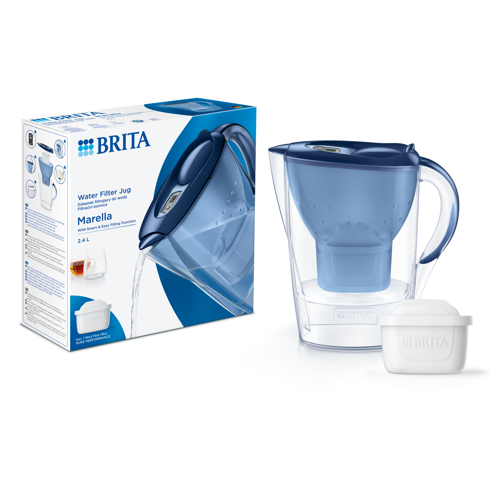 Brita Filtrační konvice Marella, 2,4 l, modrá 1052799