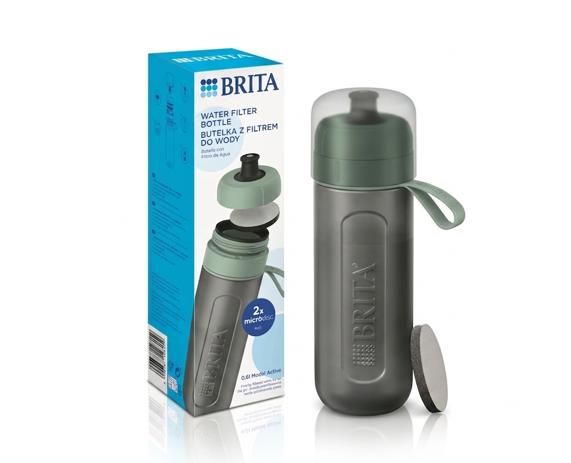 Brita Filtrační lahev na vodu Fill & Go Active 0,6 l + 2 filtry Micro Disc Zelená