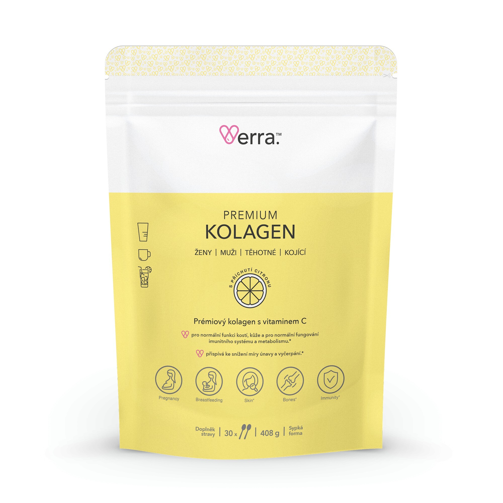 Verra Premium Kolagén s citrónovou príchuťou 408 g