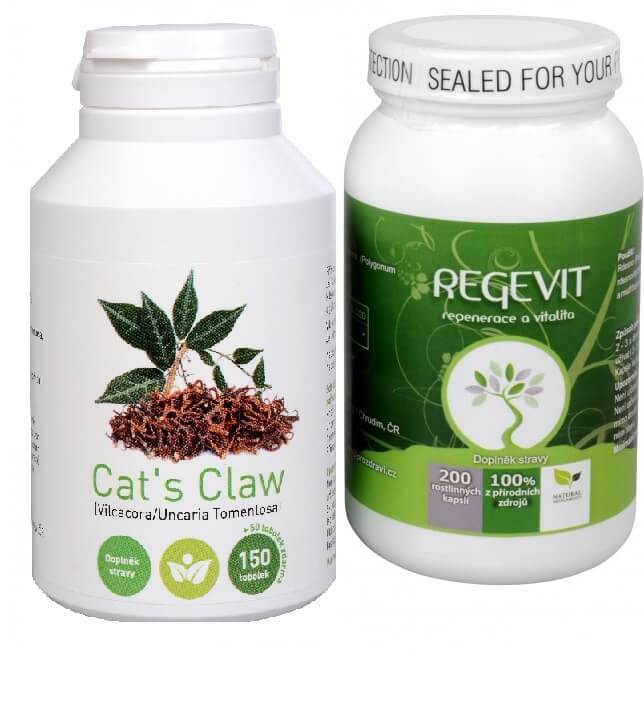 Doporučená kombinace produktů Cat´s Claw + Regevit