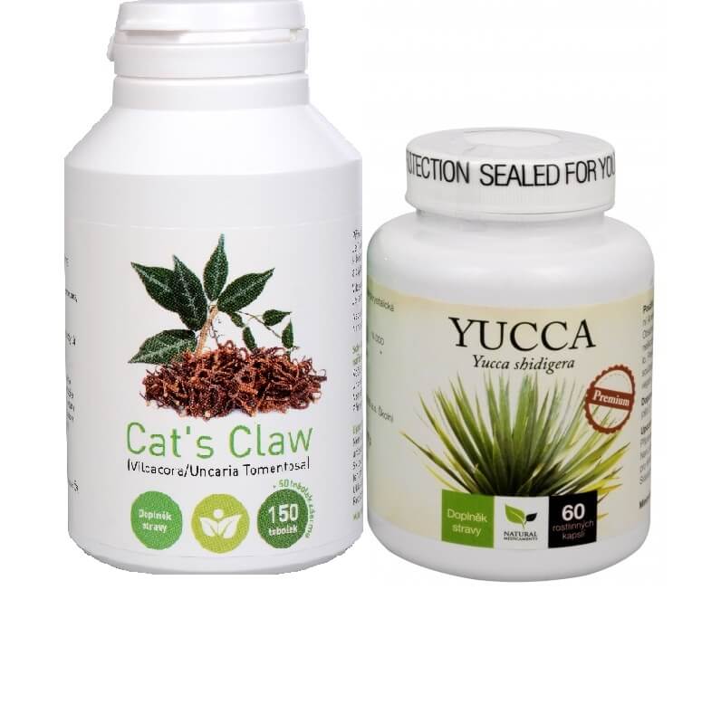 Doporučená kombinace produktů Na Detoxikaci - Cat´s Claw + Yucca