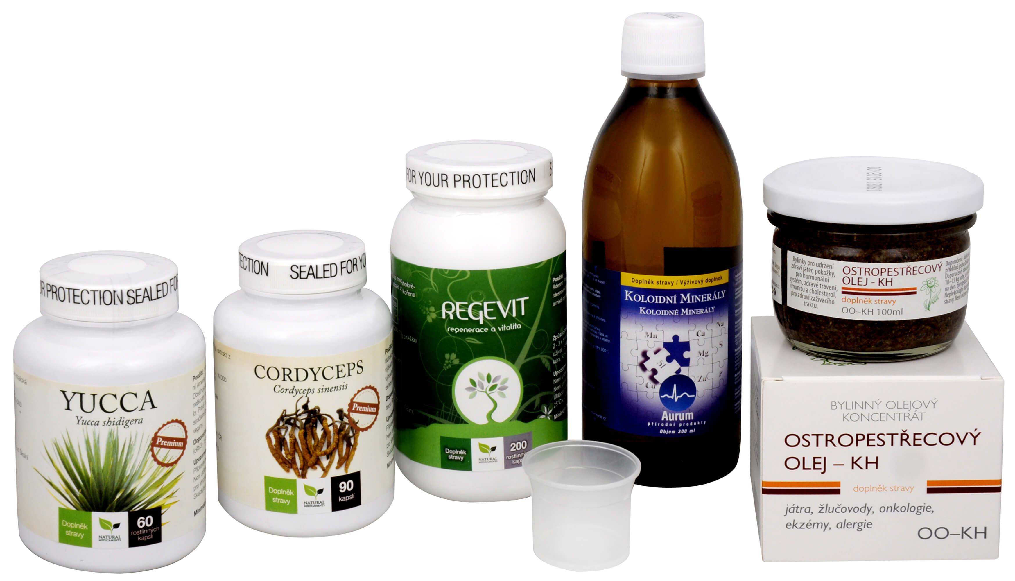 Zobrazit detail výrobku Doporučená kombinace produktů Na Únavu - Cordyceps Premium + Regevit + Koloidní minerály + Ostropestřecový olej (kaše) + Yucca + 2 měsíce na vrácení zboží