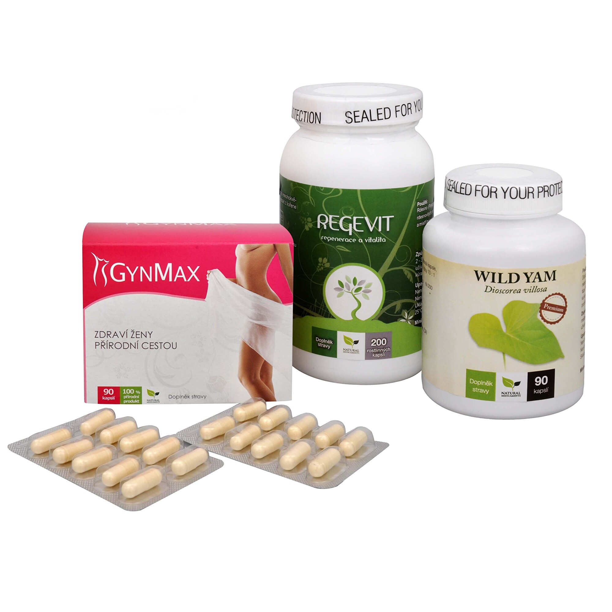 Zobrazit detail výrobku Doporučená kombinace produktů Na Menstruaci - Regevit + Gynmax + Wild Yam Premium + 2 měsíce na vrácení zboží Zobrazit detail výrobku Doporučená kombinace produktů Na Menstruaci - Regevit + Gynmax + Wild Yam Premium + 2 měsíce na vrácení zboží